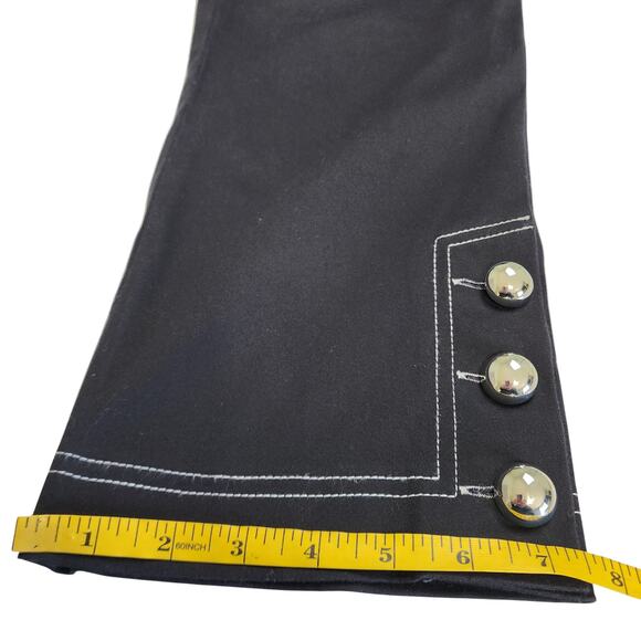 Cache Womens Vintage Cropped Pants Size 6 Black Y2K Grunge Streetwear - Picture 13 of 13